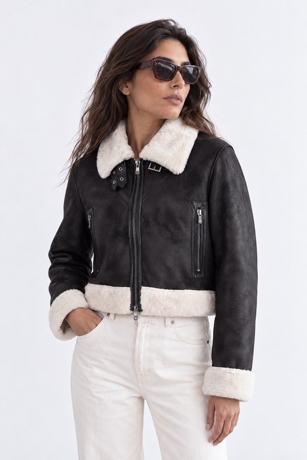 Ginevra Shearling Style Black