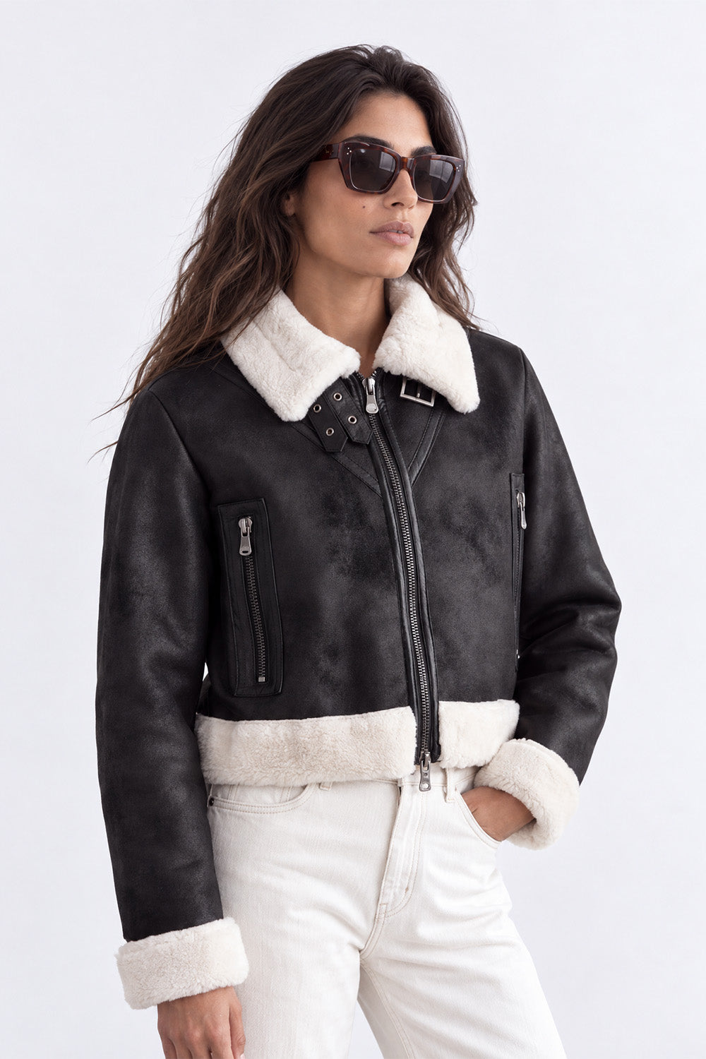 Ginevra Shearling Style Black