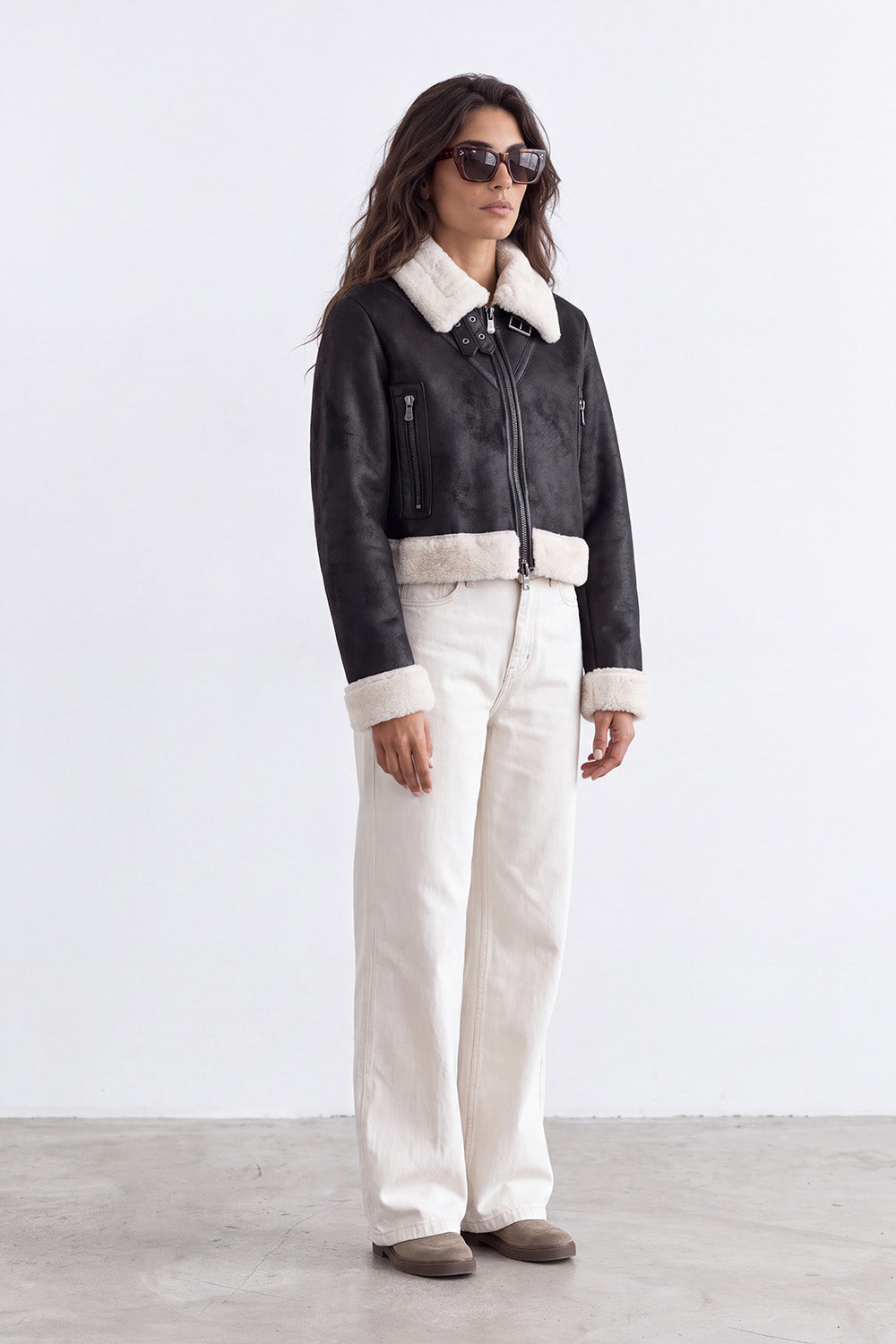Ginevra Shearling Style Black
