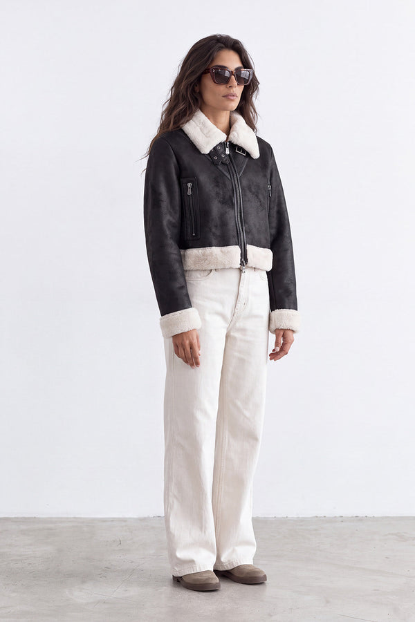 Ginevra Shearling Style Black