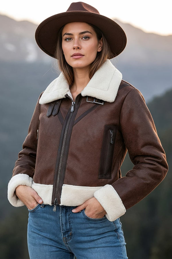 Ginevra Shearling Style giacca donna Made in Italy - Barone Firenze