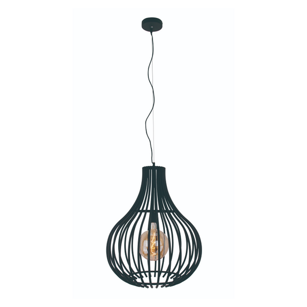 Moderne zwarte hanglamp Goccia met een strakke uitstraling.