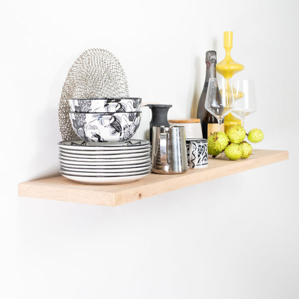 Floating Oak Wall Shelf