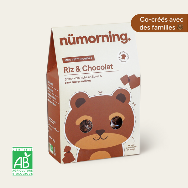Boîte de céréales enfant chocolat Riz & Chocolat nümorning, en format 300g