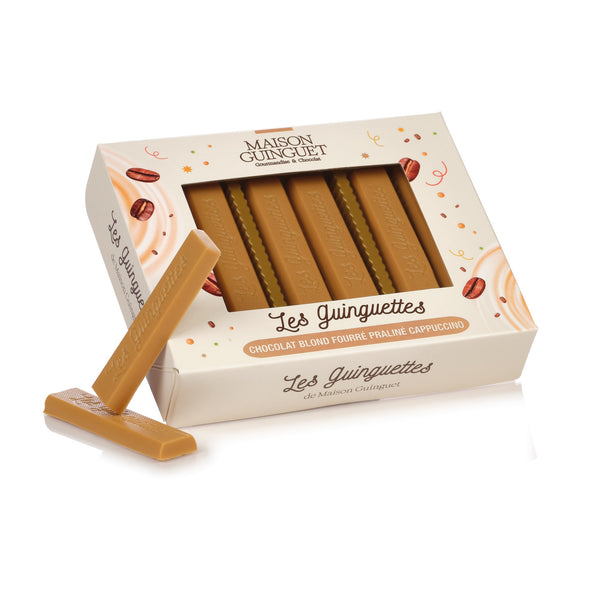 BLOND CHOCOLATE GUINGUETTES FILLED WITH CAPPUCCINO PRALINE