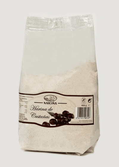 Harina de castañas sin gluten en formato de 400 g