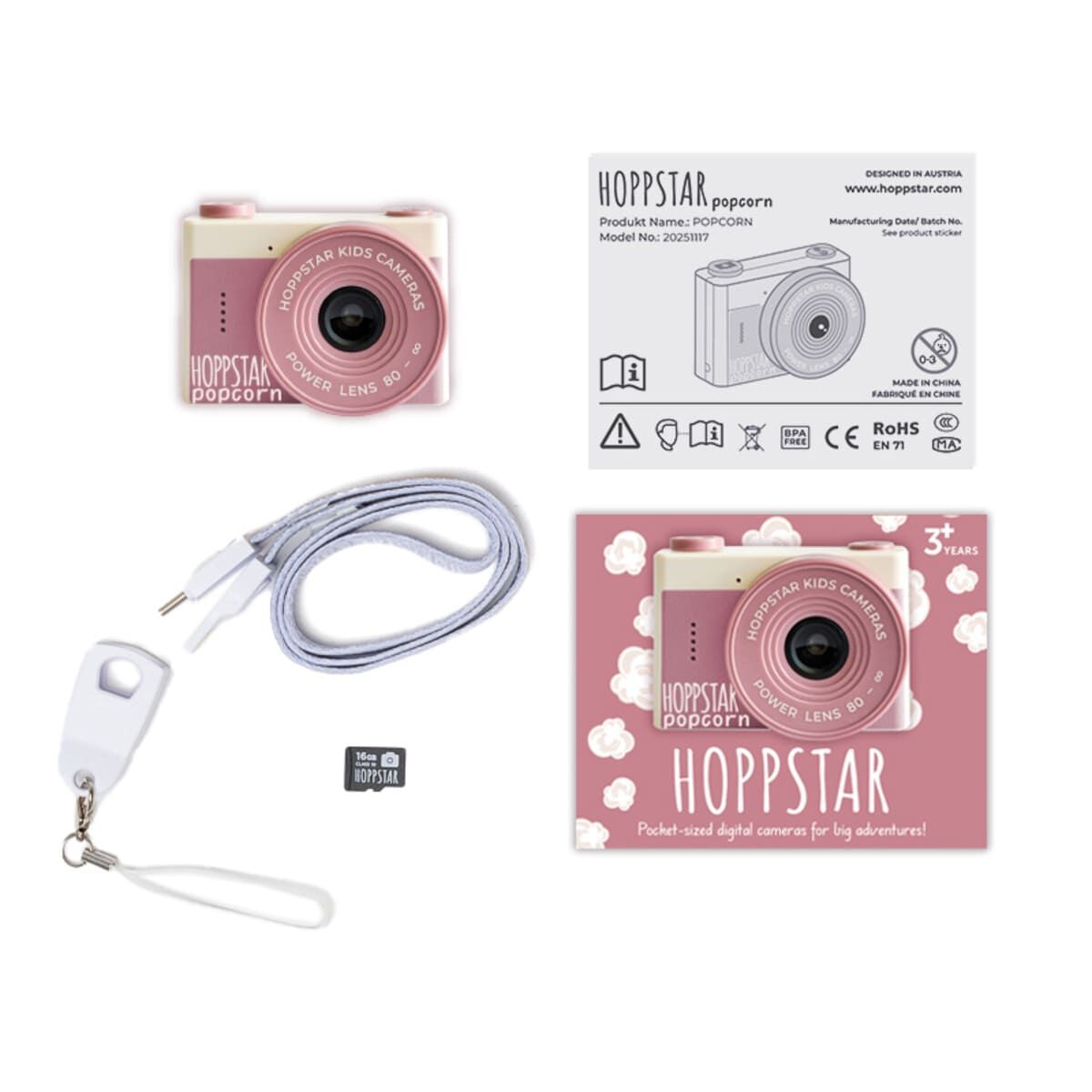 Hoppstar otroški digitalni fotoaparat Popcorn Dusk - PUFFI