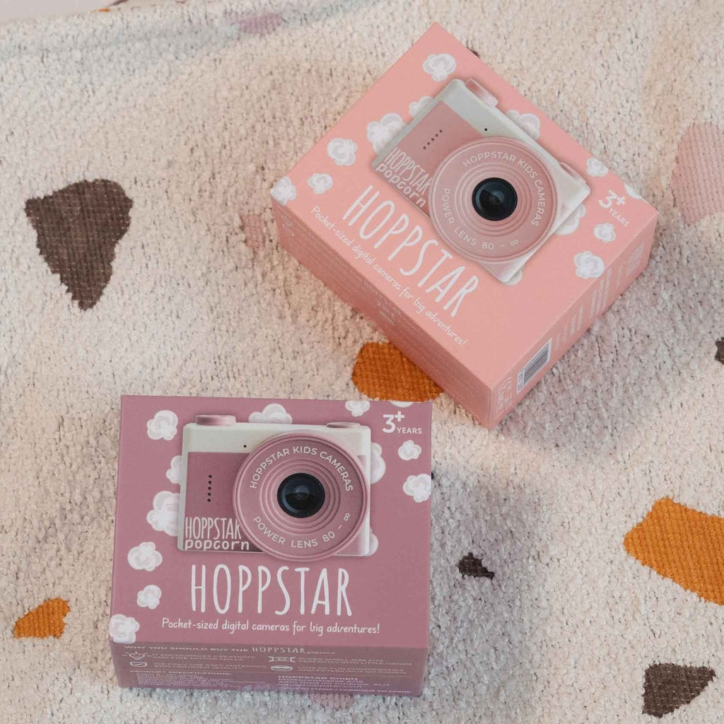 Embalaža otroškega digitalnega fotoaparata Hoppstar Popcorn Sorbet.