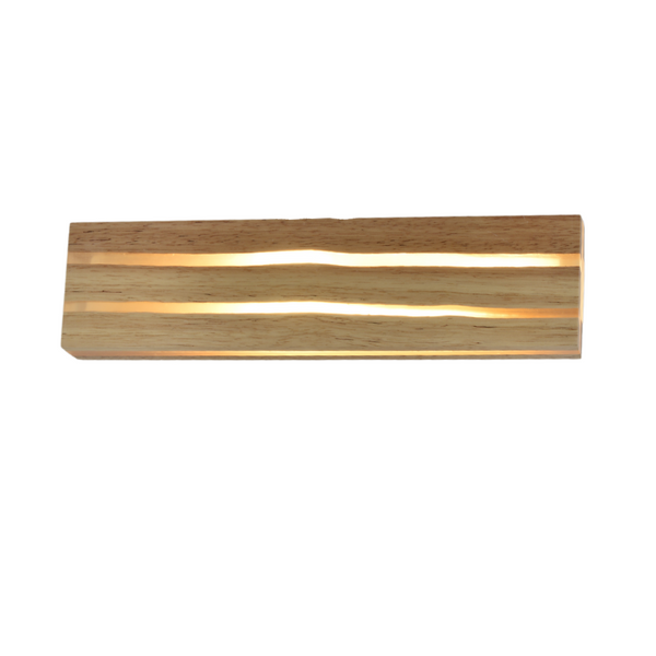 Natuurlijke houten wandlamp voor een warme, landelijke uitstraling. Perfect voor sfeervolle accenten in uw interieur.