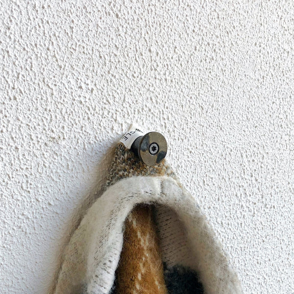 Ganci rotondi industriali con mensola in rovere