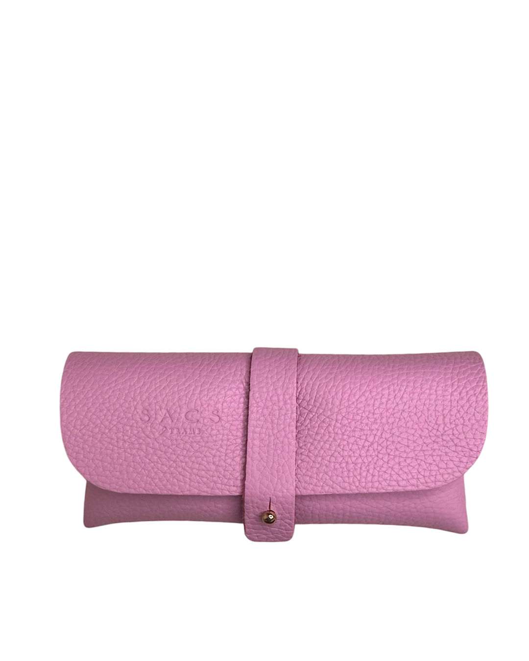Genuine Leather Glasses Case Baby Pink