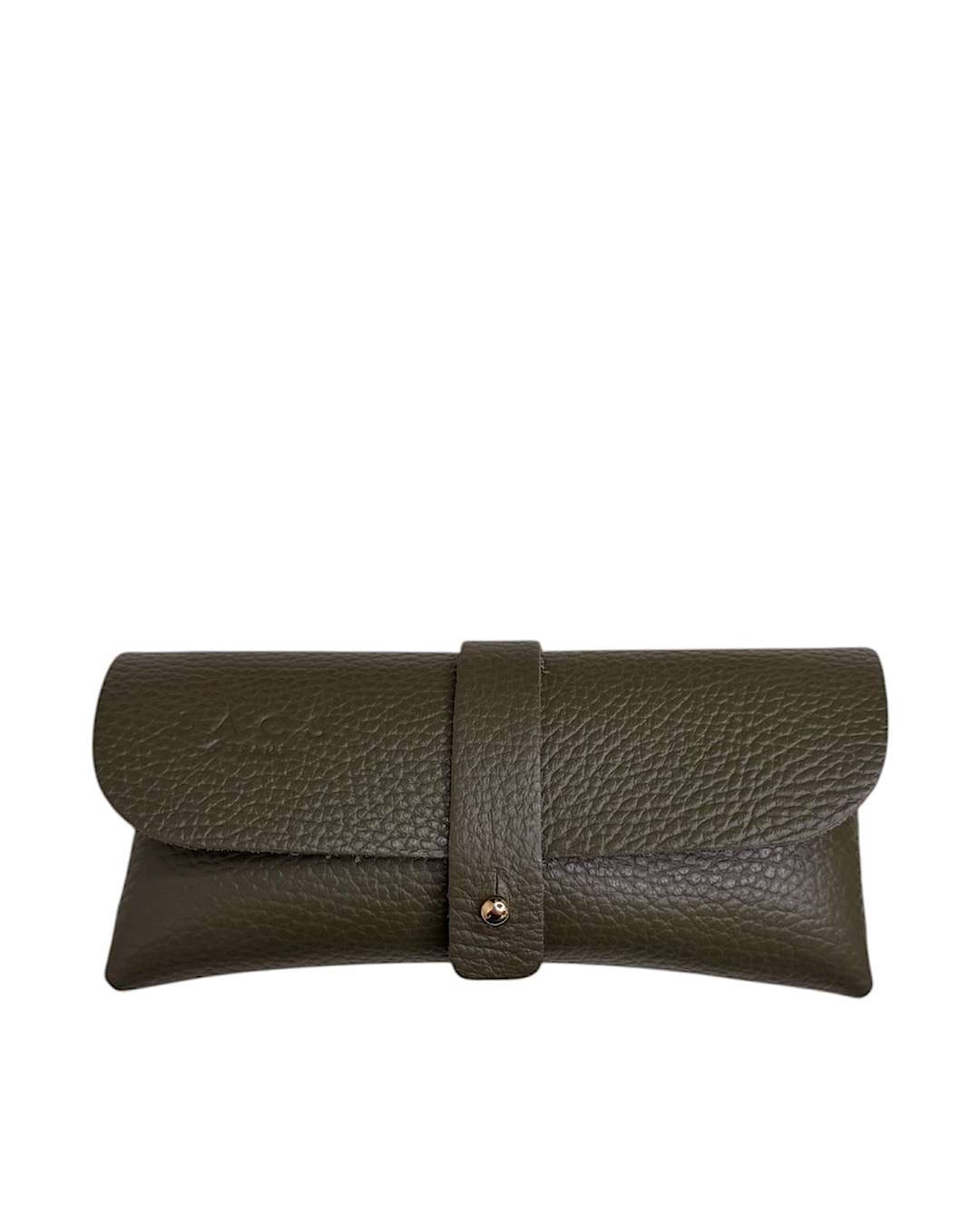 Genuine Leather Glasses Case Green