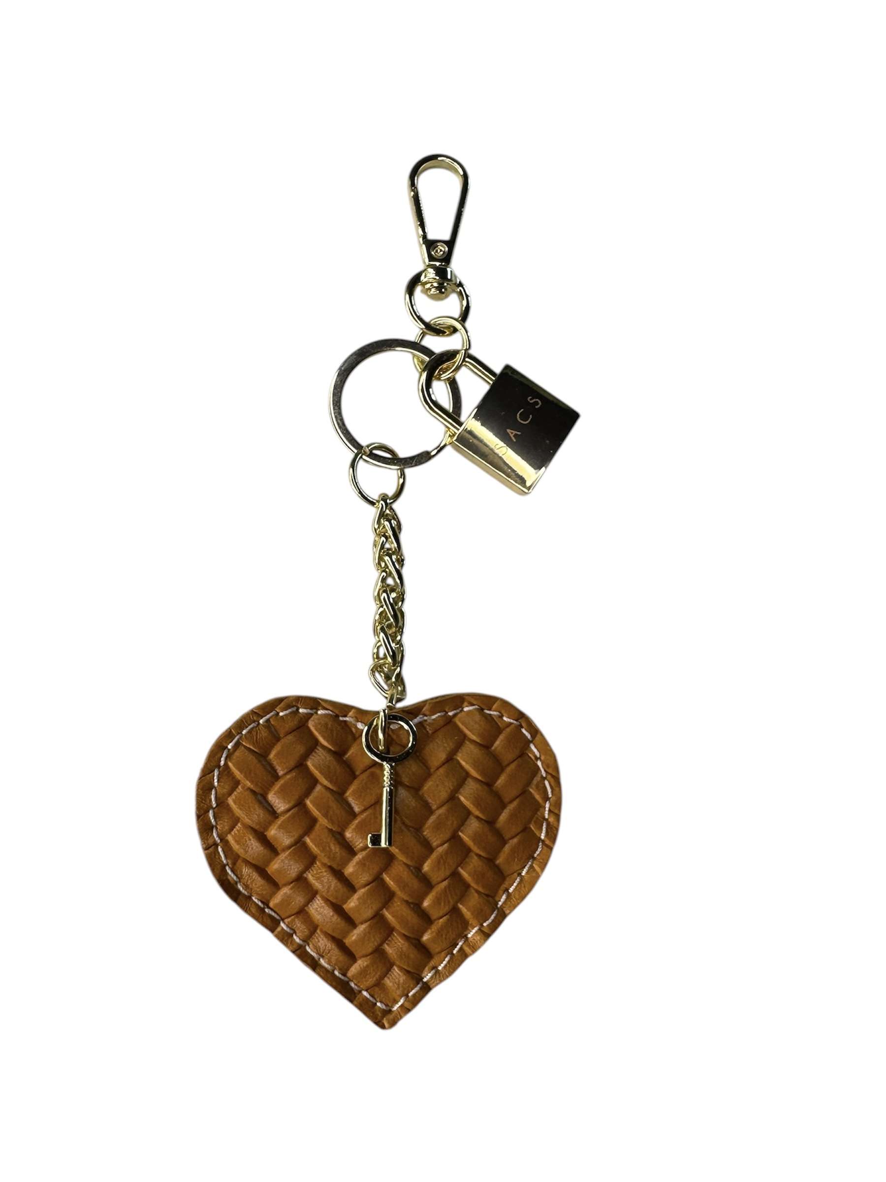Woven Leather Heart with Leather
