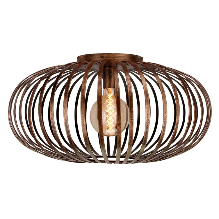Lampada da soffitto Chericoni Curvato - 1 luce - Ø 60cm - E27 - Bronzo