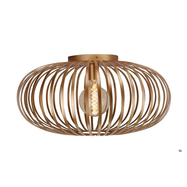 Second Chance Item - Chericoni Curvato Ceiling Lamp - 1 Light - Ø 60cm - E27 - Gold