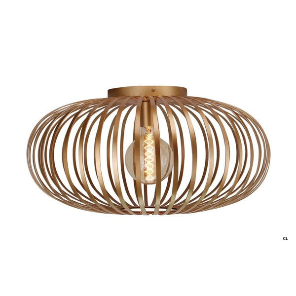 Second Chance Item - Chericoni Curvato Ceiling Lamp - 1 Light - Ø 60cm - E27 - Gold