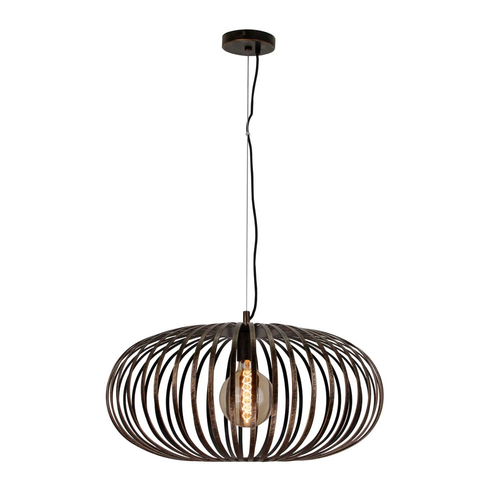 Second Chance Item - Chericoni Curvato Pendant Lamp - 1 Light - Ø 60 cm - E27 - Bronze