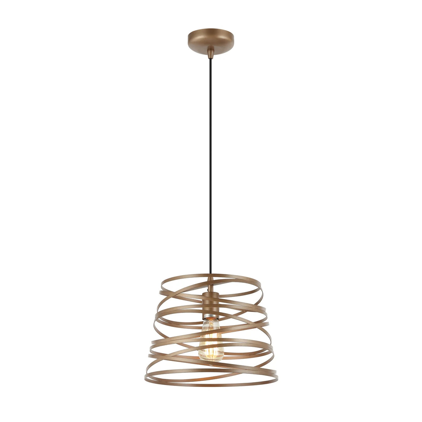 Lampe suspendue Chericoni Asti - 1 lumière - Ø 35 cm - Laiton - Fabriquée en fer et métal