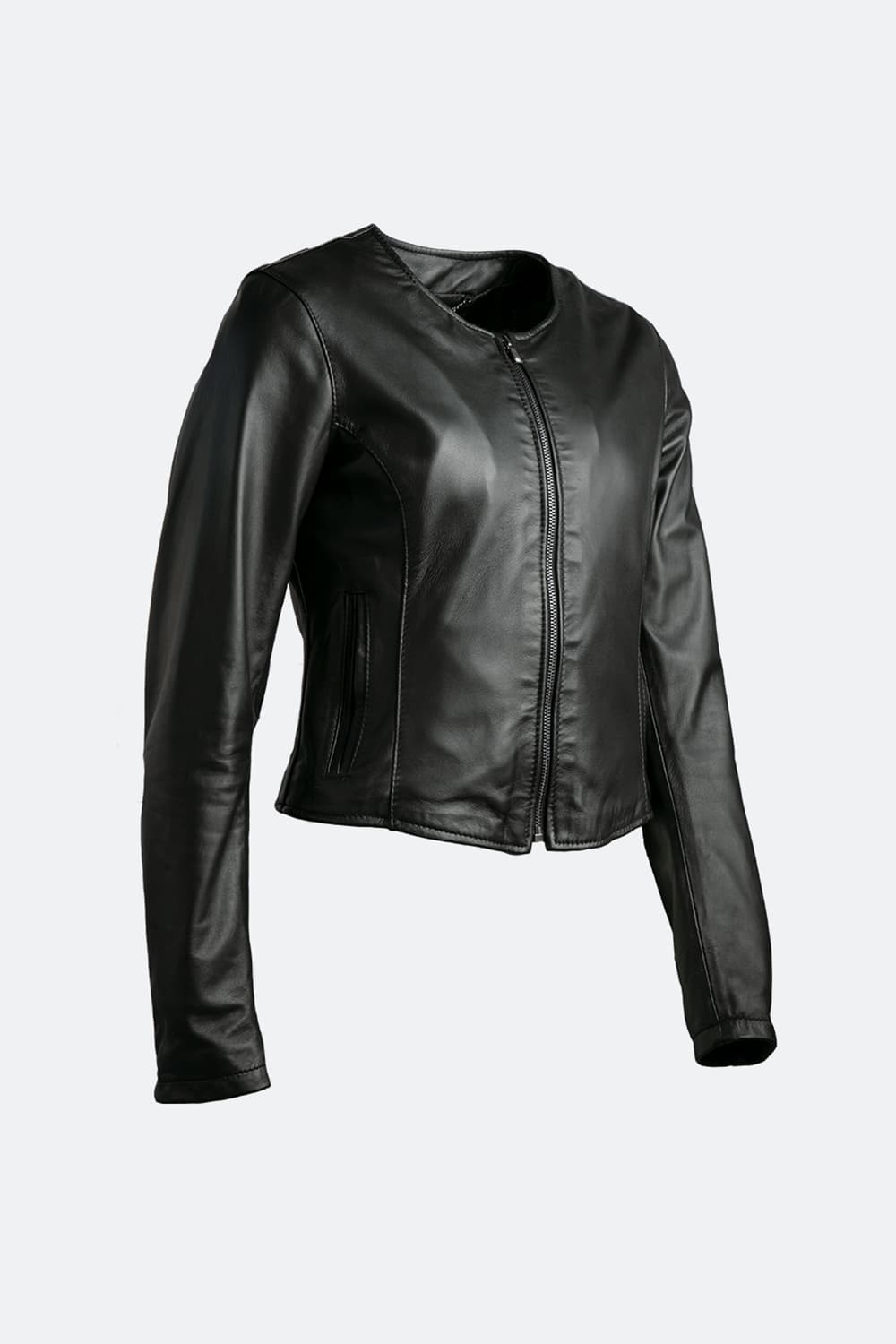 Irene Corto Collo Chanel giacca donna 100% vera pelle Made in Italy - Barone Firenze