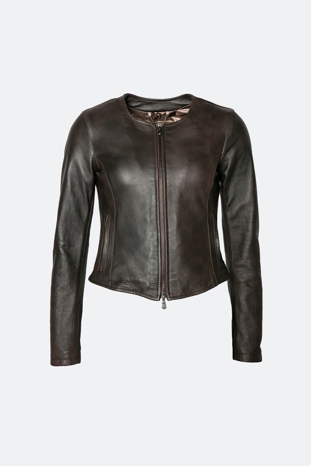 Irene Corto Collo Chanel giacca donna 100% vera pelle Made in Italy - Barone Firenze