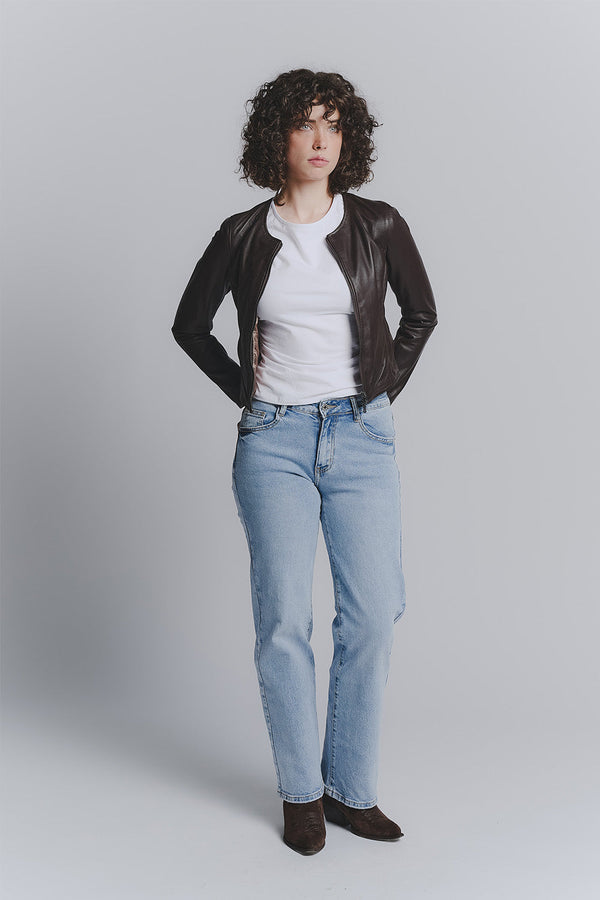 Irene Corto Collo Chanel giacca donna 100% vera pelle Made in Italy - Barone Firenze