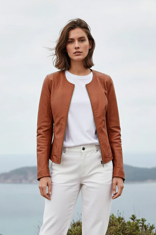 Irene Gold Vintage giacca donna 100% vera pelle Made in Italy - Barone Firenze