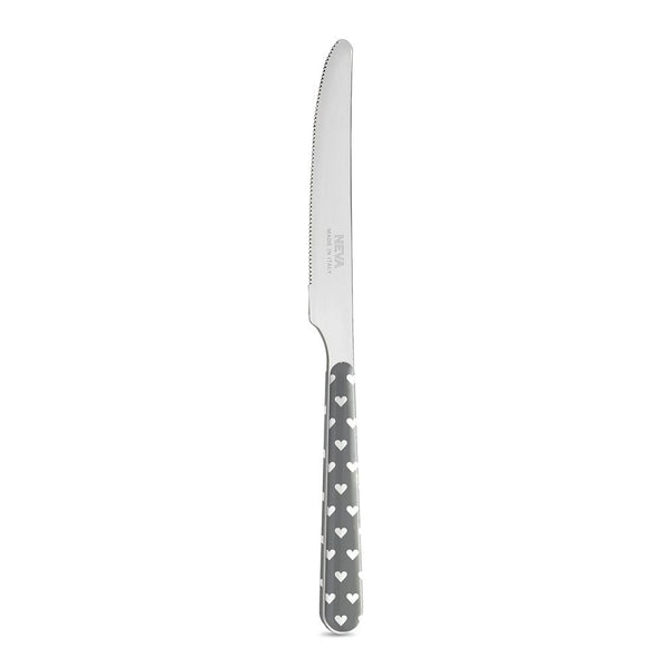6 Table Knives - Heart Shapes Gray BD14060DG