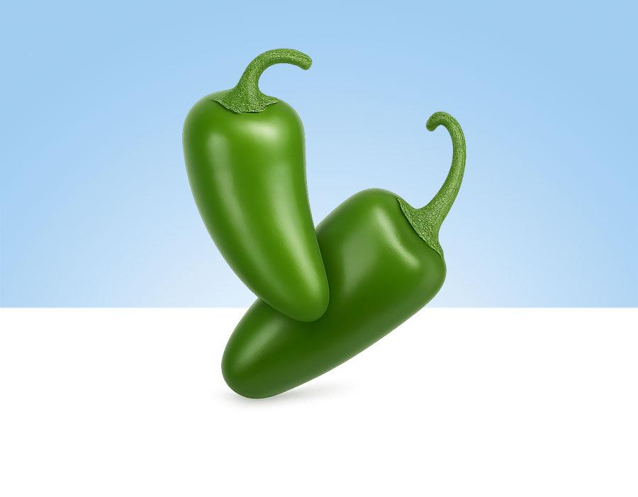 Jalapeños verdes frescos en formato de 300 gramos