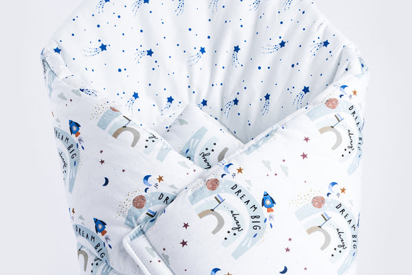 Pillow Blanket 2in1 - Rocket and Rainbow