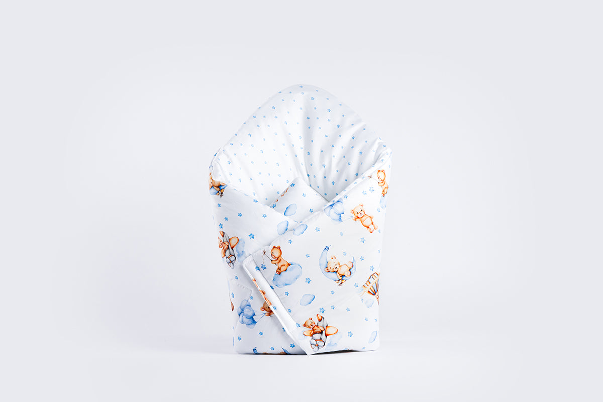 Pillow Blanket 2in1 - Sleepy Bear - Blue