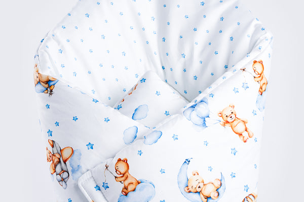 Pillow Blanket 2in1 - Sleepy Bear - Blue