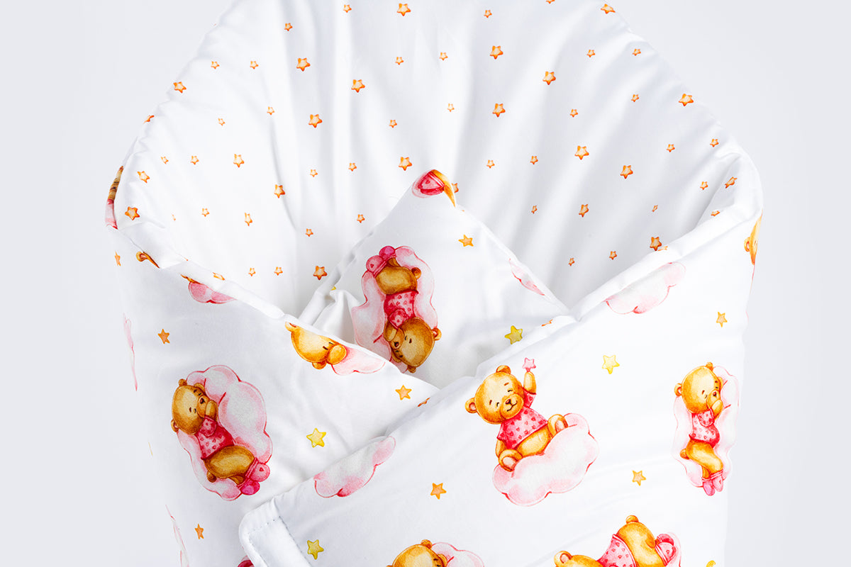 Pillow Blanket 2in1 - Sleepy Bear - Pink