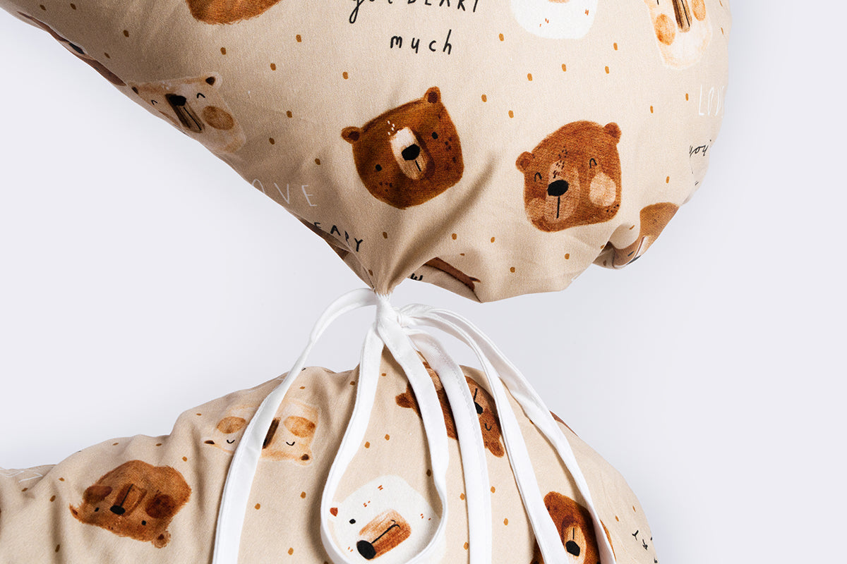 Nursing and Sleeping Pillow 170 cm with Cotton Cover - Love you beary much