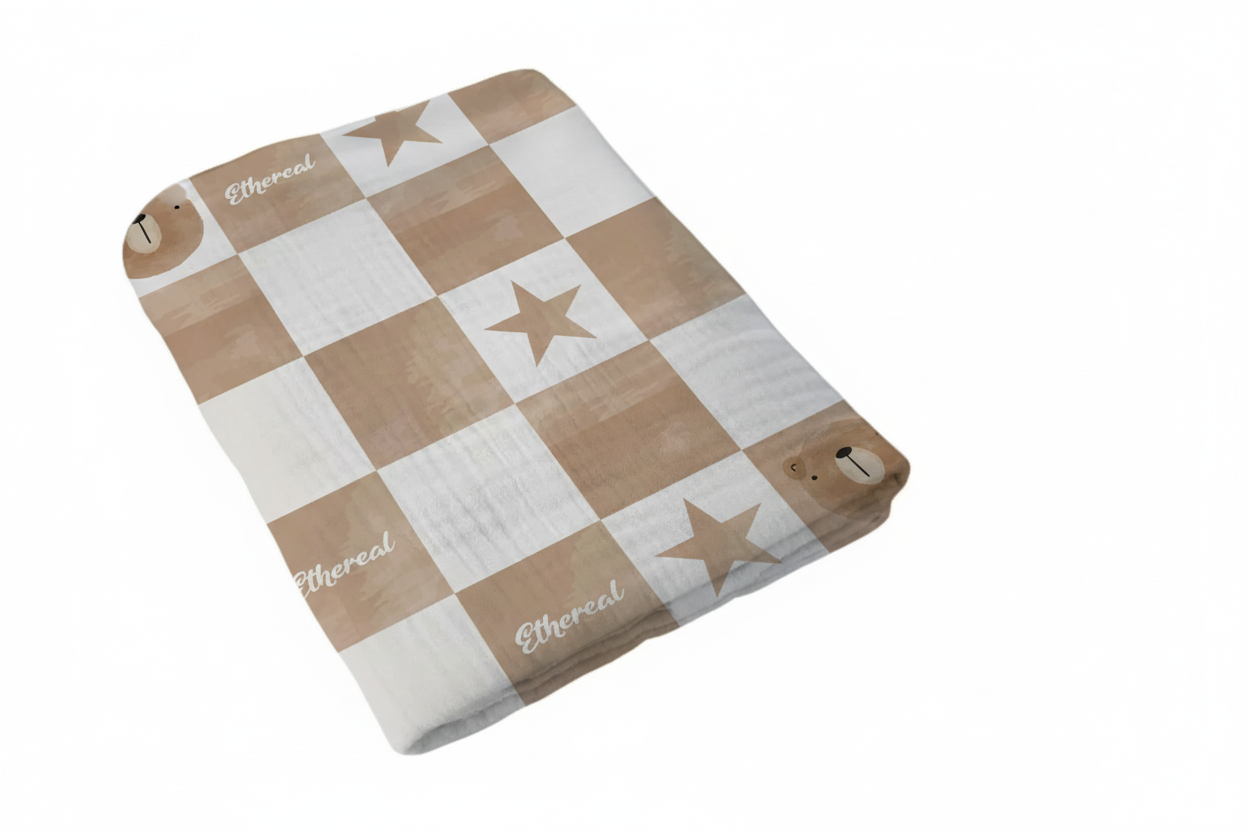 Muslin Tetra Blanket - Ethereal Bears