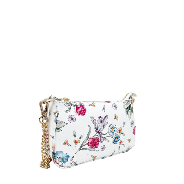 Borsa Clutch Floreale Piccola a Spalla da Donna con catena - K057.