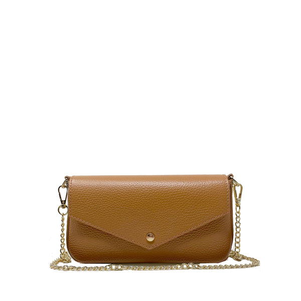 Small Women's Leather Bag with Chain - k077