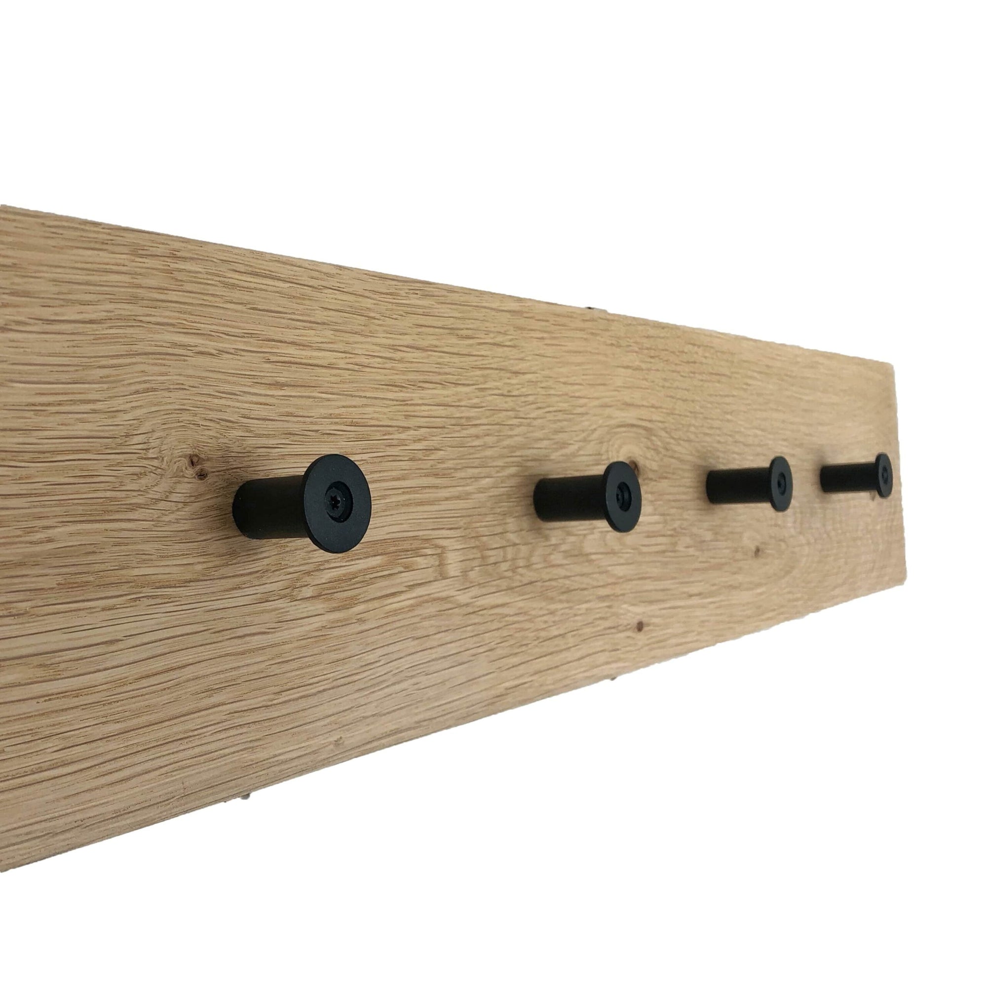 Ganci rotondi industriali con mensola in rovere