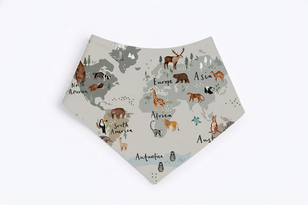 Bib scarf - World map