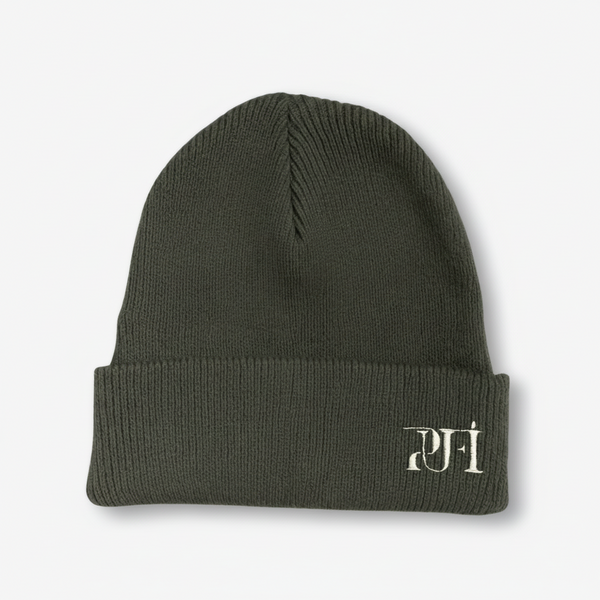 Knitted organic beanie - Green - PUFFI
