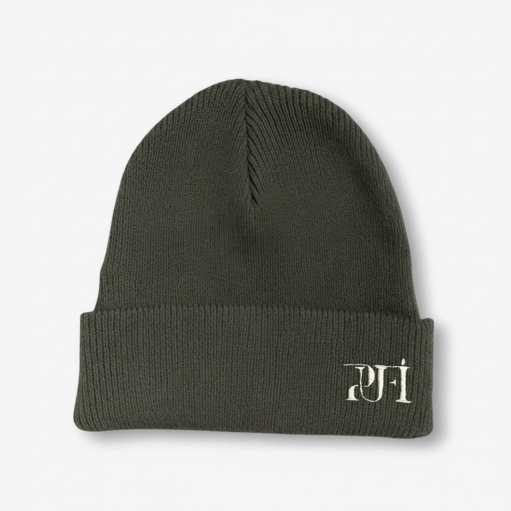 Knitted organic beanie - Green - PUFFI