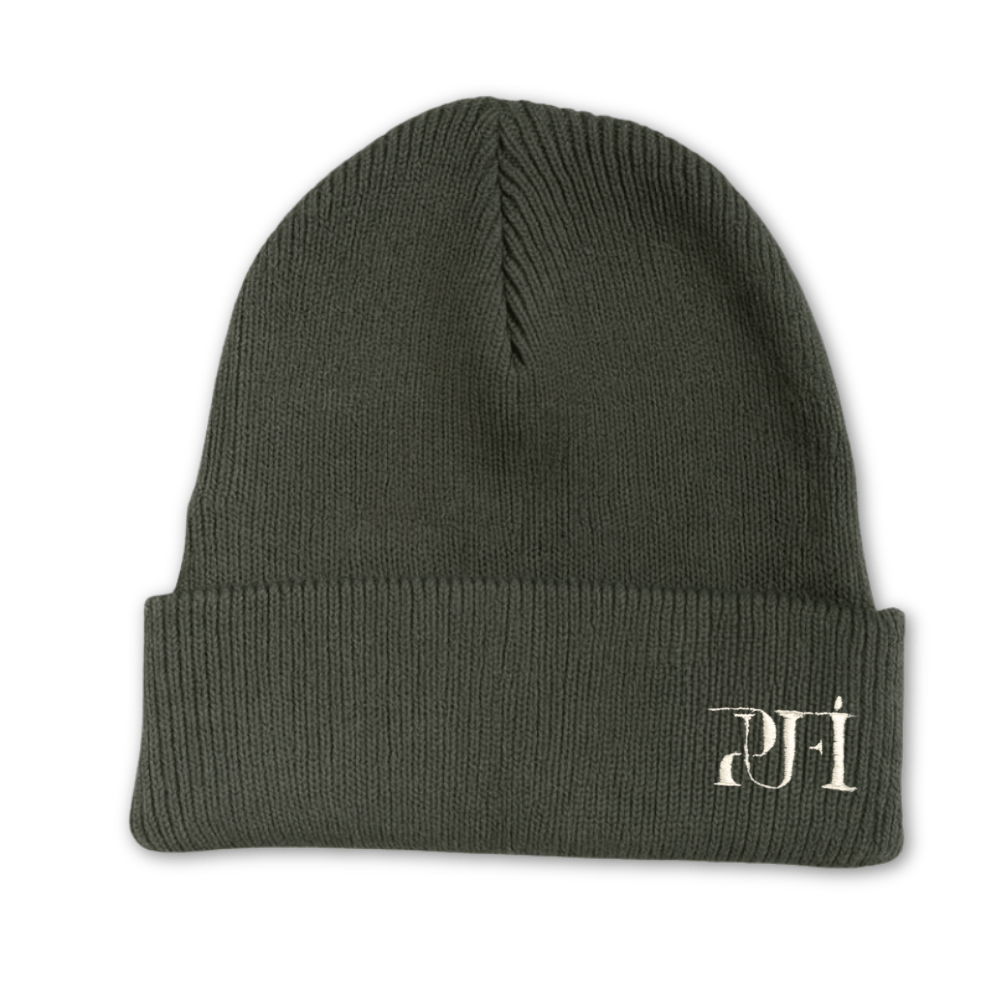 Knitted organic beanie - Green - PUFFI
