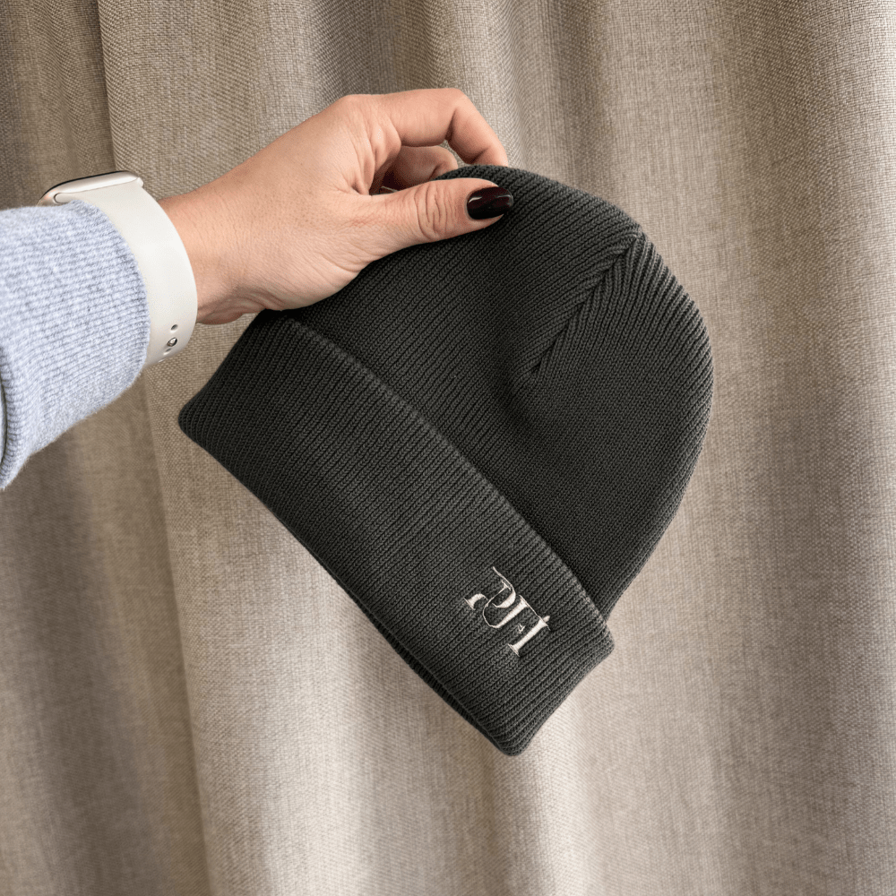 Knitted organic beanie - Green - PUFFI