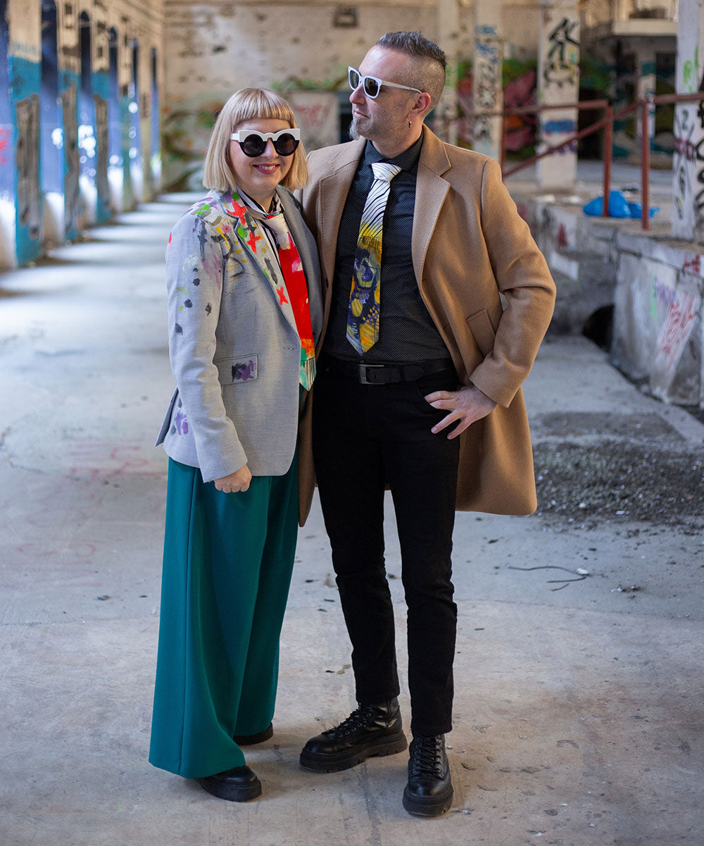 Silk Tie "Yellow Rhythm"
