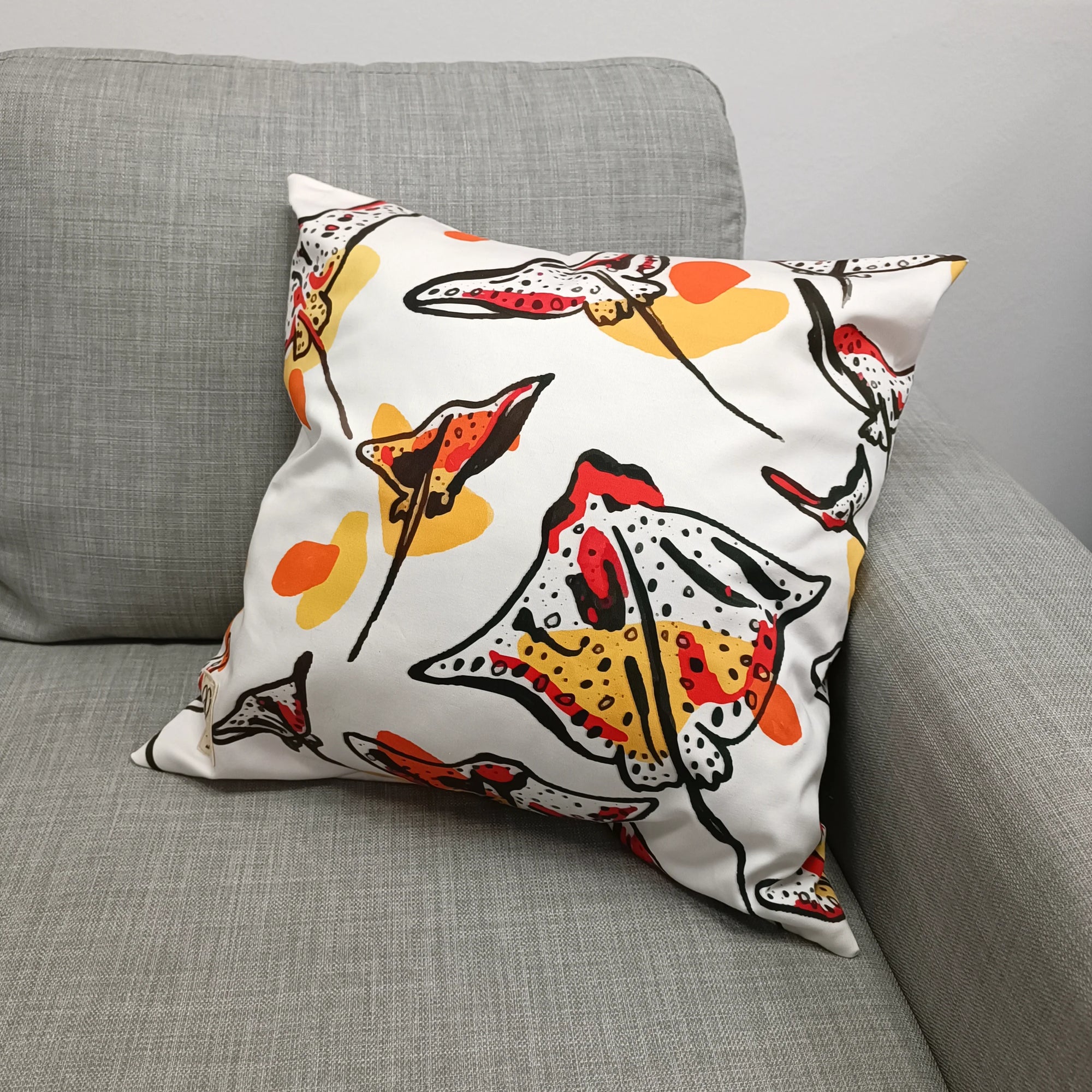 Housse de coussin décorative - Raie aigle I