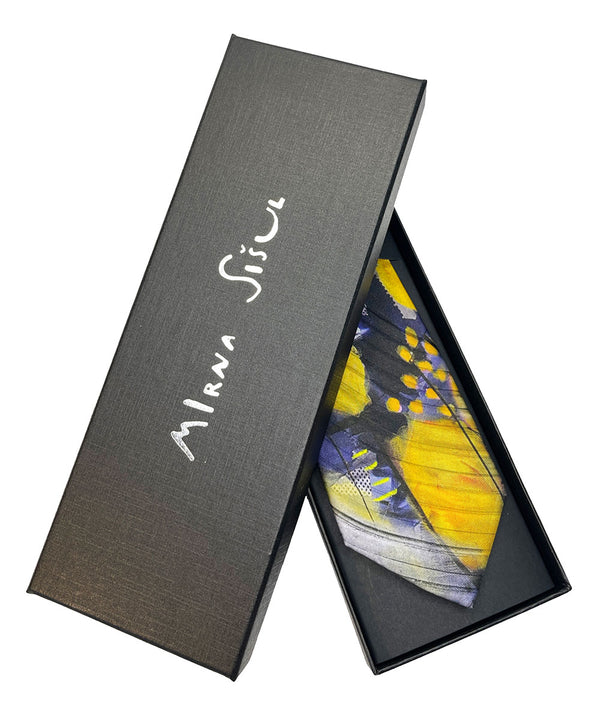 Silk Tie "Yellow Rhythm"