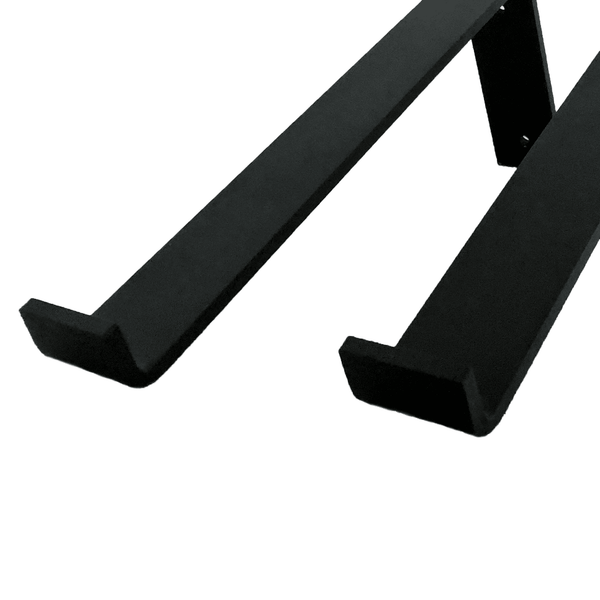 Supporti per mensole a forma di L industriali neri opachi – 30 cm