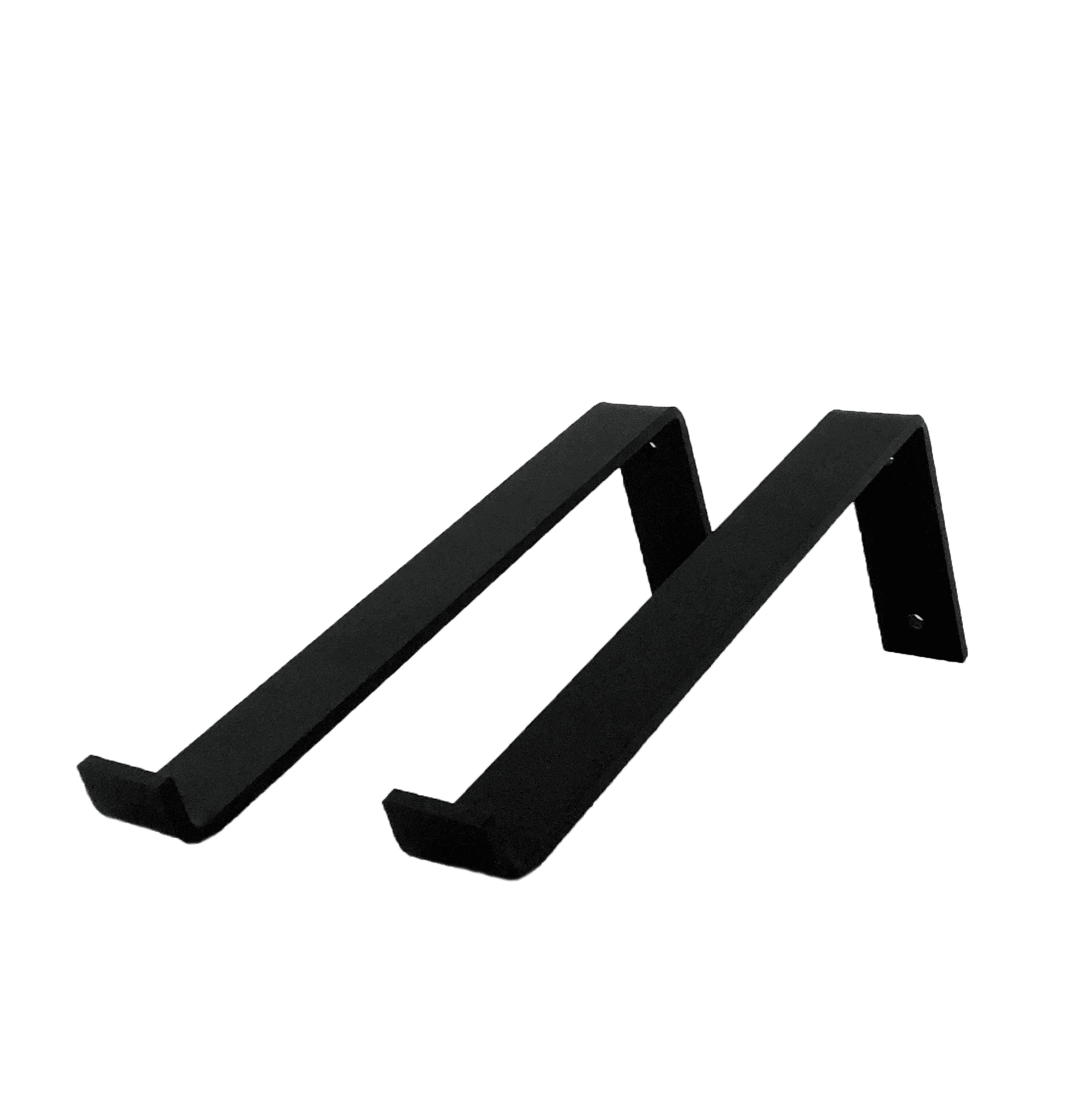 Supporti per mensole a forma di L industriali neri opachi – 30 cm