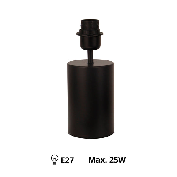 Bijzondere lampenvoet in modern ontwerp met een crèmekleurige afwerking.