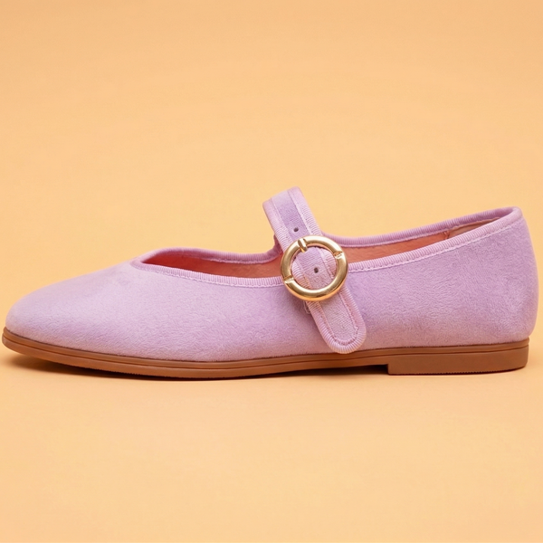 Mary-Jane Friulana V-neck Lilac Leather