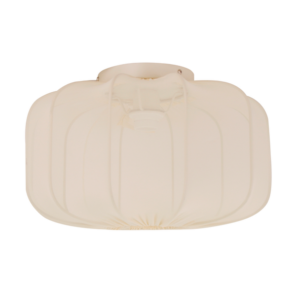 Deze crèmekleurige plafondlamp Lecce biedt een warme, rustieke uitstraling. Perfect voor een serene Japandi-sfeer.